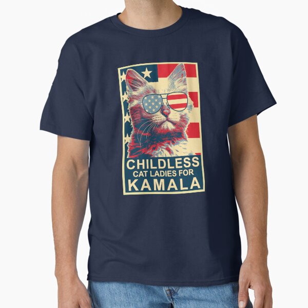 Item preview, Childless Cat Lady Kamala Shirt, Ladies for Kamala Harris President 2024  designed and sold by trendyzcom.