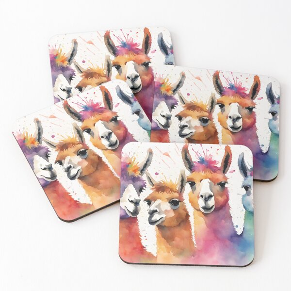 Item preview, Multicoloured Llamas designed and sold by littlemoostore.