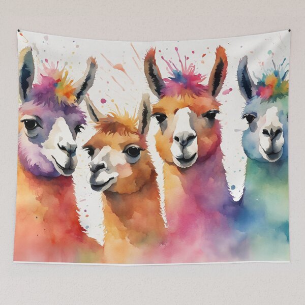 Item preview, Multicoloured Llamas designed and sold by littlemoostore.