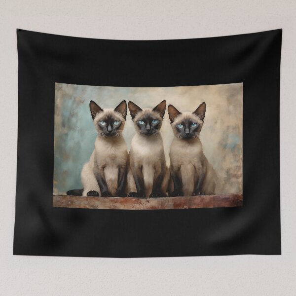 Item preview, Three Siamese cats designed and sold by PetsArt.