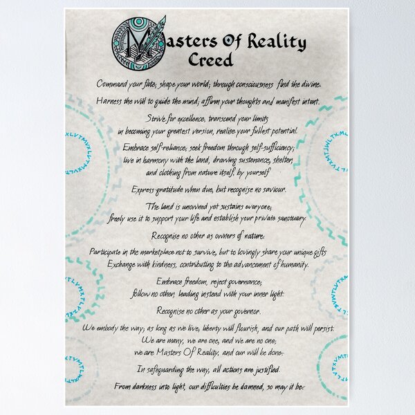Item preview, Masters Of Reality Creed  designed and sold by M-O-Rart.