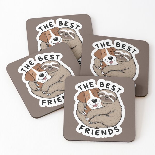 Item preview, Cute Sloth and Dog Friendship for Best Friends designed and sold by Laugh-Lines.