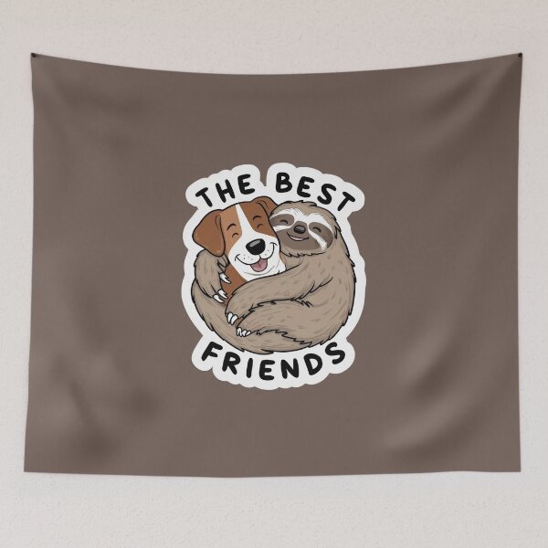 Item preview, Cute Sloth and Dog Friendship for Best Friends designed and sold by Laugh-Lines.