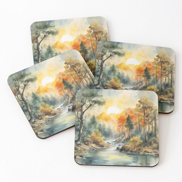 Item preview, Tranquil River Autumn Scene designed and sold by thesunwave.