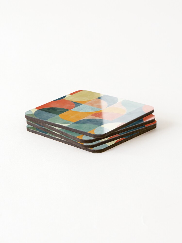 Thumbnail 4 of 5, Coasters (Set of 4), Colorful Pattern designed and sold by purelypatterns.
