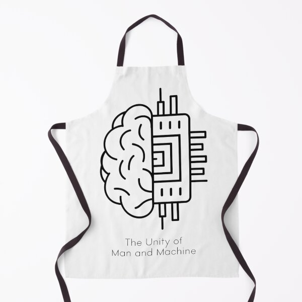 Item preview, A simple line drawing depicting a brain and a computer chip intertwined. designed and sold by Thompika.