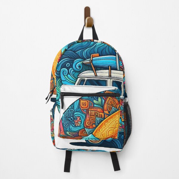 Item preview, Retro Surfer Van Colorful Mandala Design - Unique Art and Merchandise designed and sold by OzzFrequency.