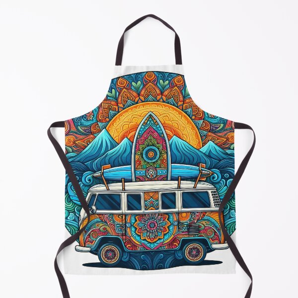 Item preview, Retro Surfer Van Colorful Mandala Design - Unique Art and Merchandise designed and sold by OzzFrequency.