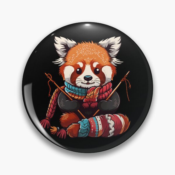 Item preview, Knitting grandma Red Panda designed and sold by Heneket.