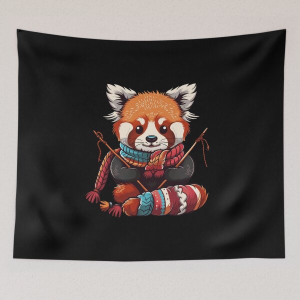 Item preview, Knitting grandma Red Panda designed and sold by Heneket.