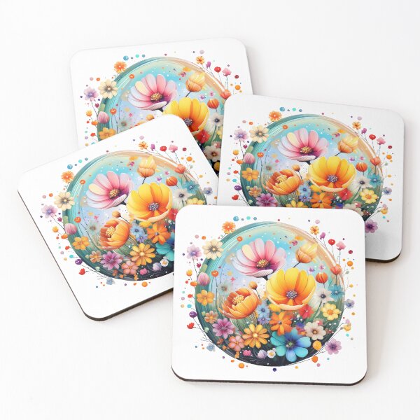 Item preview, Rainbow Field Blooms - Colorful Flowers designed and sold by BlueStarG8.