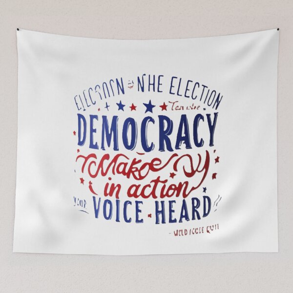Item preview, “Engage in the Democratic Process: Make Your Voice Heard” designed and sold by merve02shop.