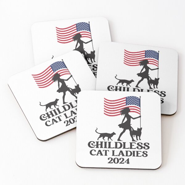 Item preview, Childless Cat Ladies 2024 Kamala Harris American Flag designed and sold by wowwowmeow.