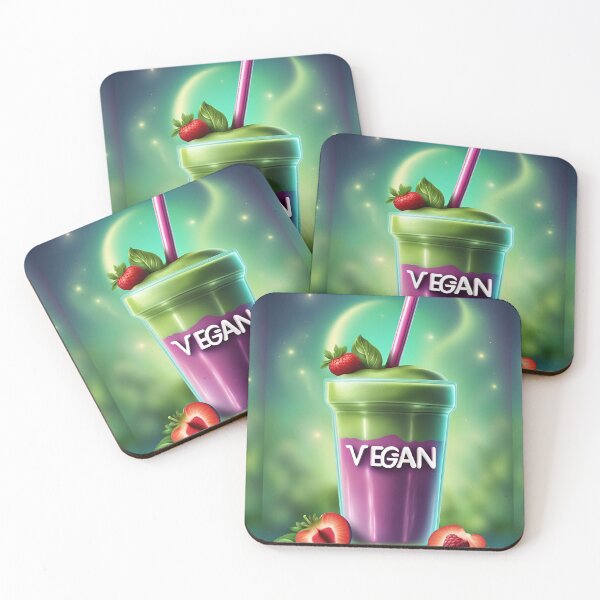Item preview, healthy vegan smoothie with strawberries designed and sold by Rainbow Paws Garden.