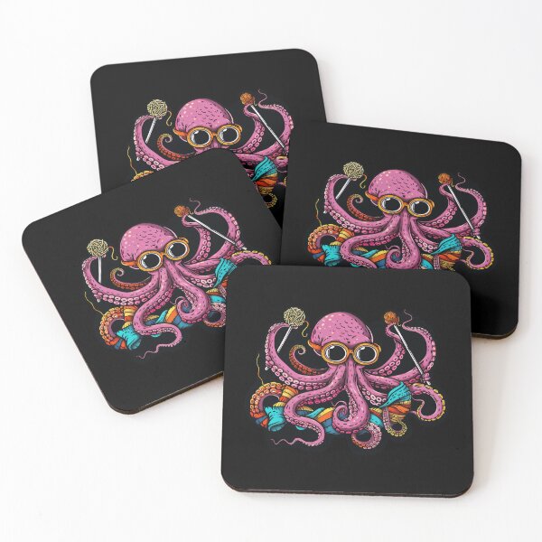 Item preview, Octopus Knitting Grandma designed and sold by Heneket.