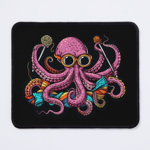 Item preview, Octopus Knitting Grandma designed and sold by Heneket.
