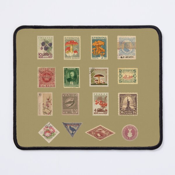 Item preview, Vintage postal stamps retro journaling designed and sold by camilacarvalho.