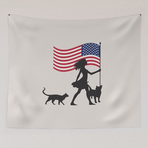 Item preview, Childless Cat Ladies 2024 Kamala Harris American Flag designed and sold by wowwowmeow.
