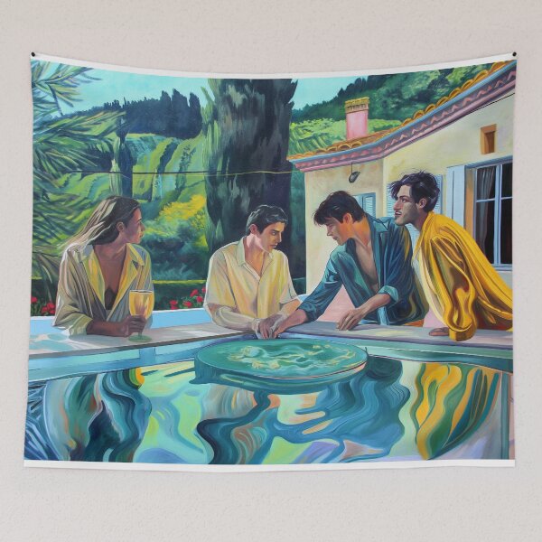 Item preview, friends by the pool designed and sold by PricklyPeanut.