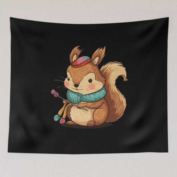 Item preview, Knitting squirrel designed and sold by Heneket.