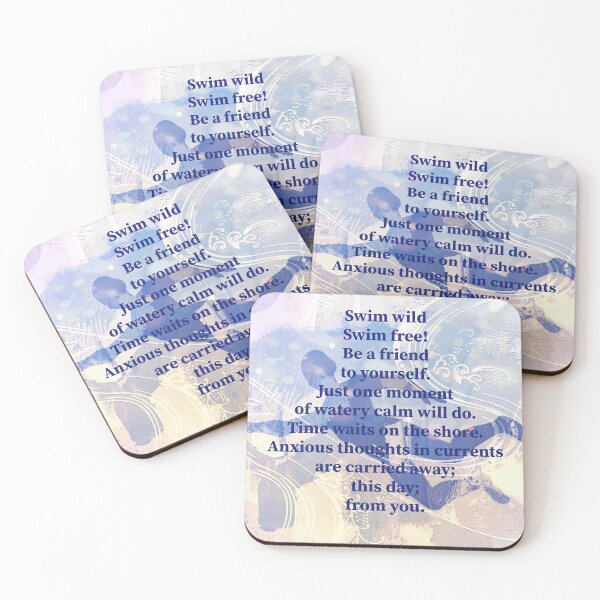 Item preview, Sea Swimmer Poem by Jenny Meehan  designed and sold by Jenny Meehan Art Prints and Patterns  .