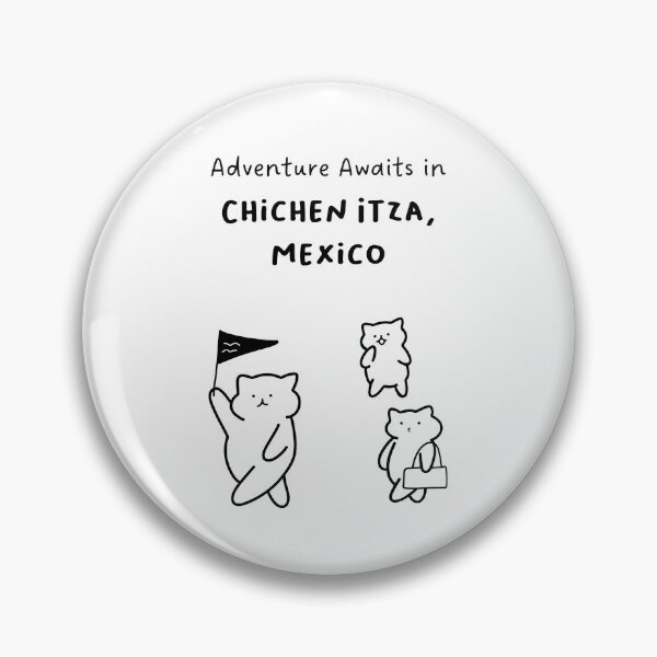 Item preview, Adventure Awaits in Chichen Itza, Mexico | Cute Cat Characters in Minimalist Line Art designed and sold by RM-Journey.