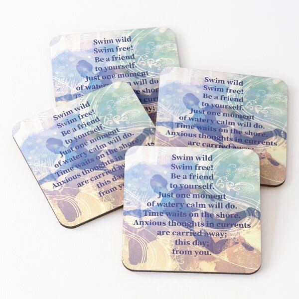 Item preview, Sea Swimmers Poem by Jenny Meehan  designed and sold by Jenny Meehan Art Prints and Patterns  .
