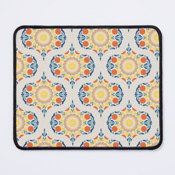 Item preview, Aegean Summer Oranges And Lemons Mid Mod Ogee designed and sold by Triplicate Limited.