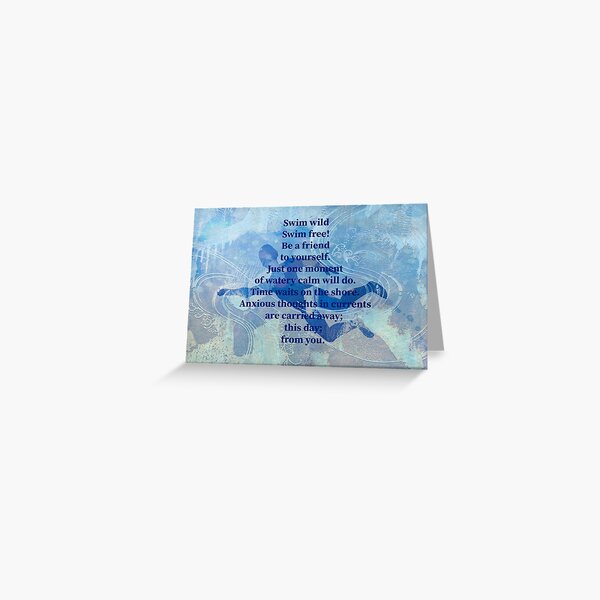Item preview, Swim Lovers Poem by Jenny Meehan  designed and sold by Jenny Meehan Home Decor/Surface Patterns for Interior Design.