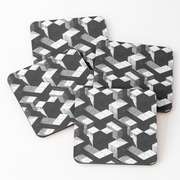 Item preview, Black and White Block Pattern designed and sold by purelypatterns.