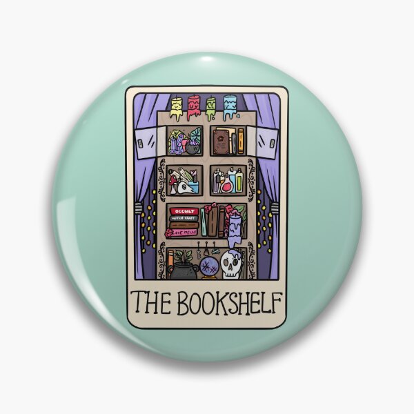 Item preview, The Bookshelf Tarot Card High Quality Art Witchy Bibliophile Gift Reader Reading Purple Bookcase designed and sold by familiarsadie.