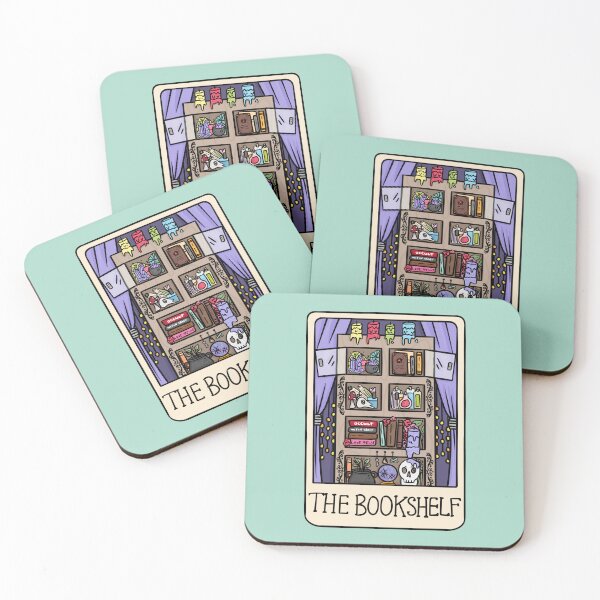 Item preview, The Bookshelf Tarot Card High Quality Art Witchy Bibliophile Gift Reader Reading Purple Bookcase designed and sold by familiarsadie.
