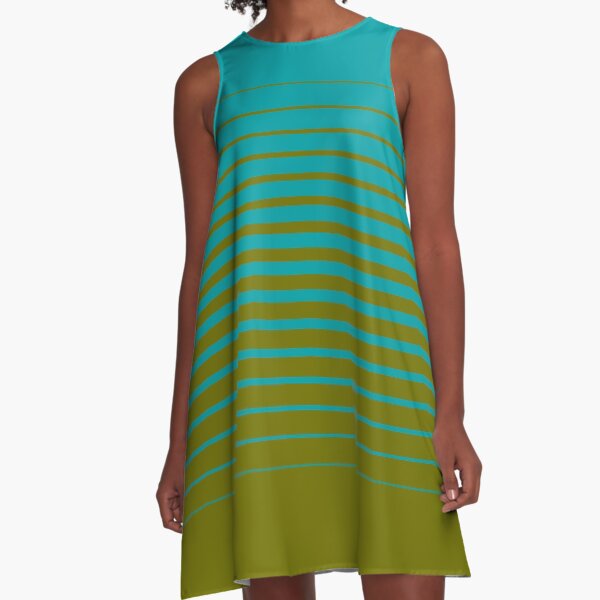 Item preview, gradient stripes pattern (mix & match aqua / olive)  designed and sold by VrijFormaat.