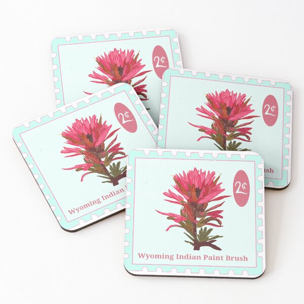 Item preview, Wyoming Indian Paintbrush Stamp designed and sold by Peachy-Keen-Co.