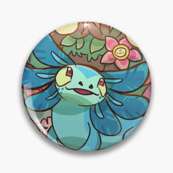 Item preview, Blue Axelotl in the Forest designed and sold by scribblepaw.