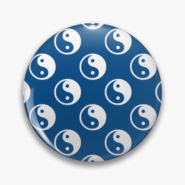Artikelvorschau, Blaues weißes Yinyang entworfen und verkauft von PatternTitan.