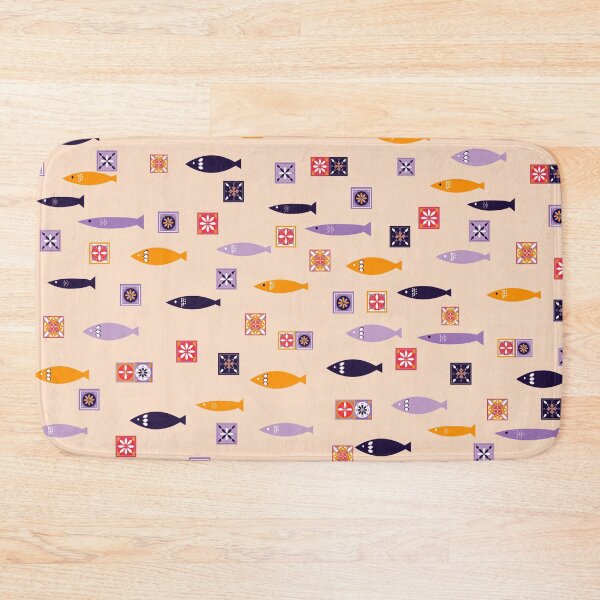 Item preview, Funny sardines pattern designed and sold by ElizabethCoelho.