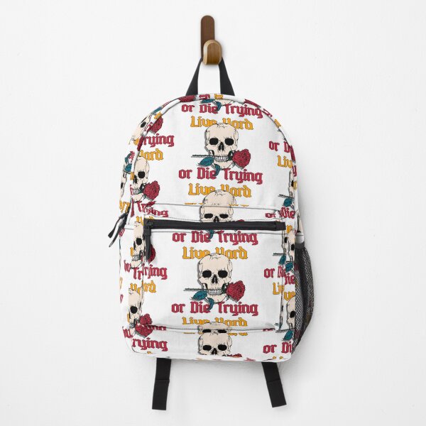Item preview, Live Hard Or Die Trying Flower In A Skull Mouth designed and sold by Henrylizarraga.
