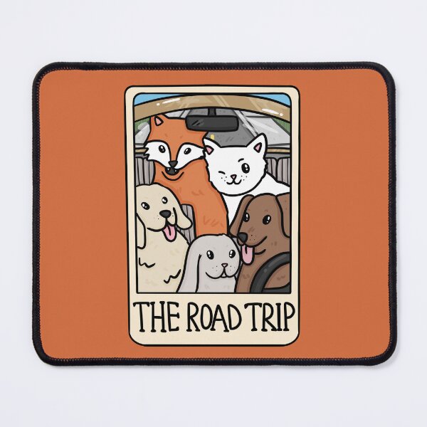 Item preview, The Road Trip Tarot Card High-Quality Art Witchy Fox Cat Fog Bunny In Car Road Tripping That 70s Show designed and sold by familiarsadie.