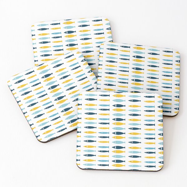 Item preview, Fun pattern of colorful sardines designed and sold by ElizabethCoelho.
