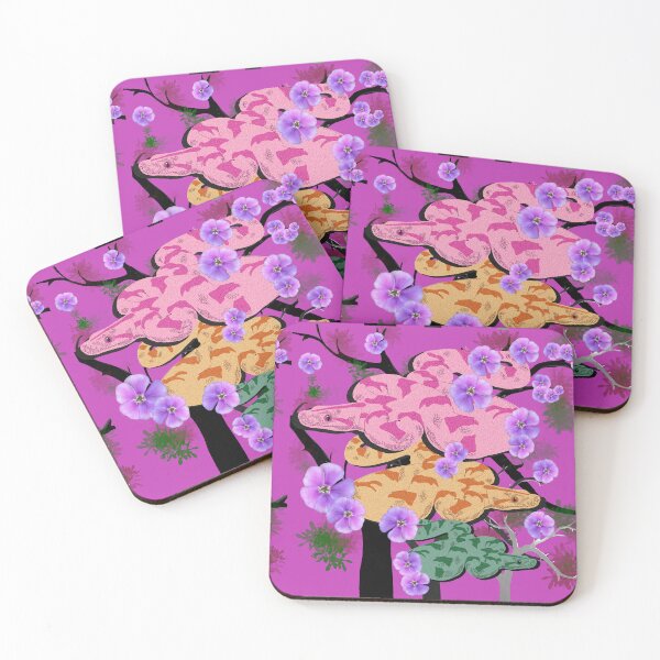 Item preview, Three colourful snakes with flowers designed and sold by LynseysArtShop.