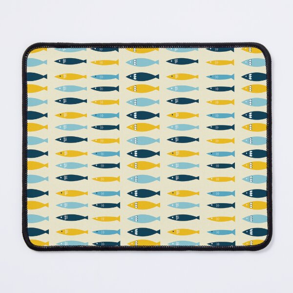 Item preview, Fun beige sardines pattern designed and sold by ElizabethCoelho.