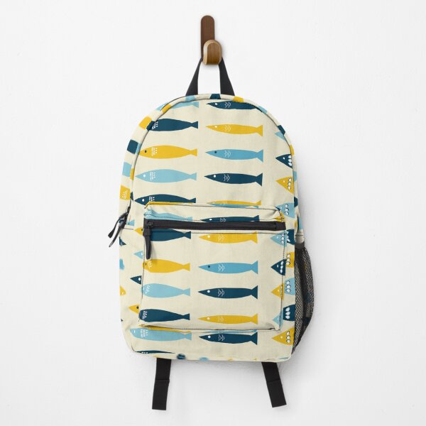 Item preview, Fun beige sardines pattern designed and sold by ElizabethCoelho.