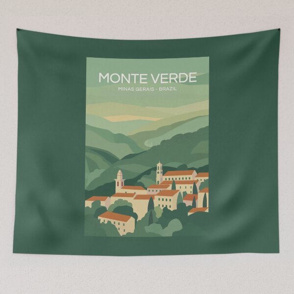 Item preview, A Vintage Travel Illustration of Monte Verde - Minas Gerais - Brazil  designed and sold by GoodOldVintage.