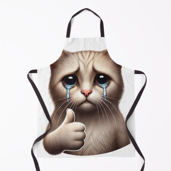 Item preview, Thumbs Up Crying Cat designed and sold by JediKittenWars.