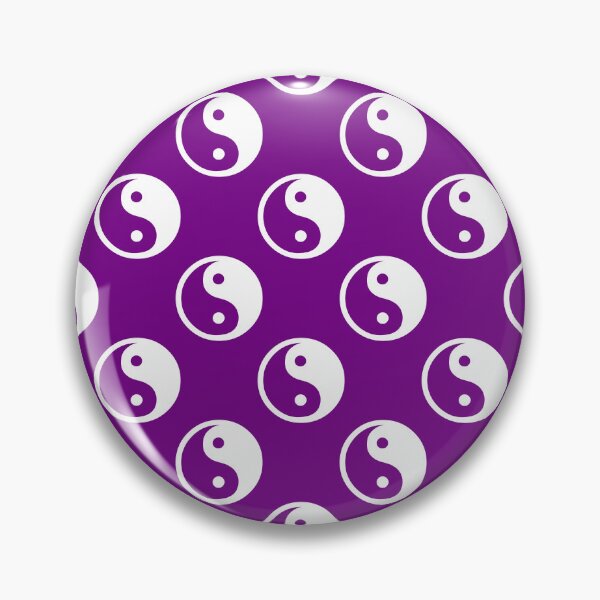 Artikelvorschau, Lila weißes Yinyang entworfen und verkauft von PatternTitan.