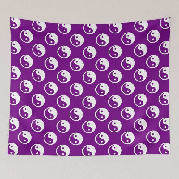 Item preview, Púrpura Blanco Yinyang designed and sold by PatternTitan.