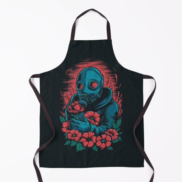 Item preview, A gas-masked figure cradling a withered flower designed and sold by khufra1.