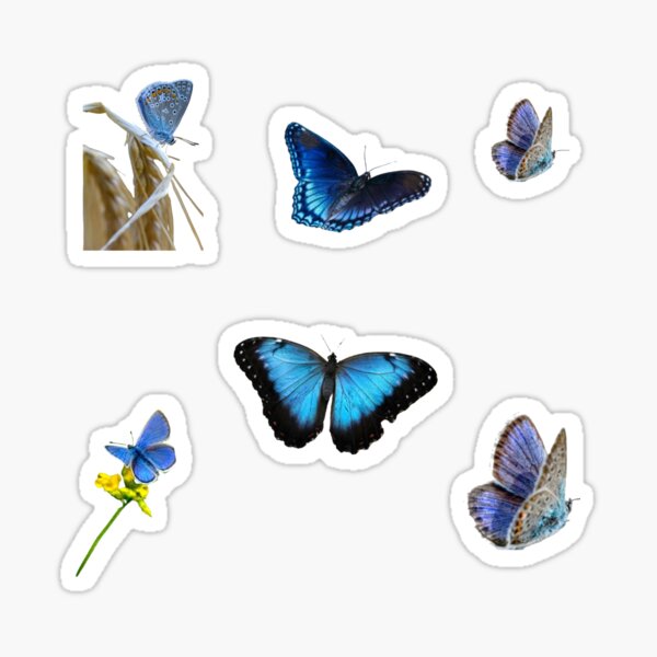 Item preview, blue collection of love butterflies designed and sold by Dazzledesign7.