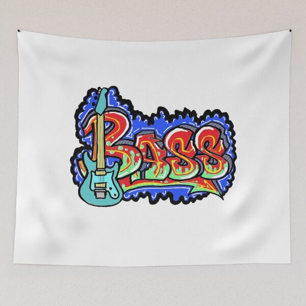 Item preview, bass, guitar, music, festival, gig, indie, retro, supercool,  designed and sold by LowEndGraphics.